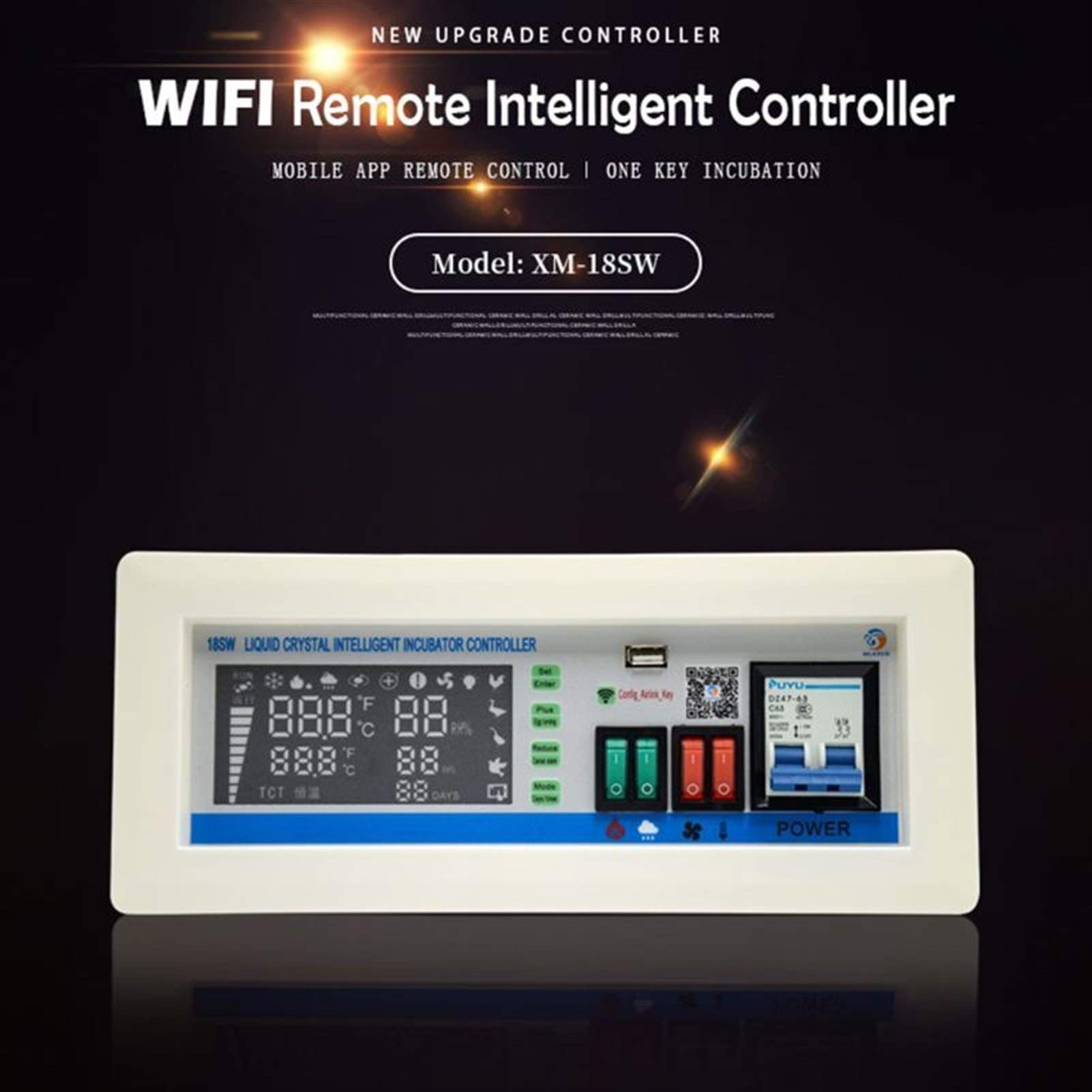 Calentadores de manos Controlador automático de huevos Incubadora Termostato Hygrostat App Sistema de control de temperatura Sensores de humedad for Animal Farm