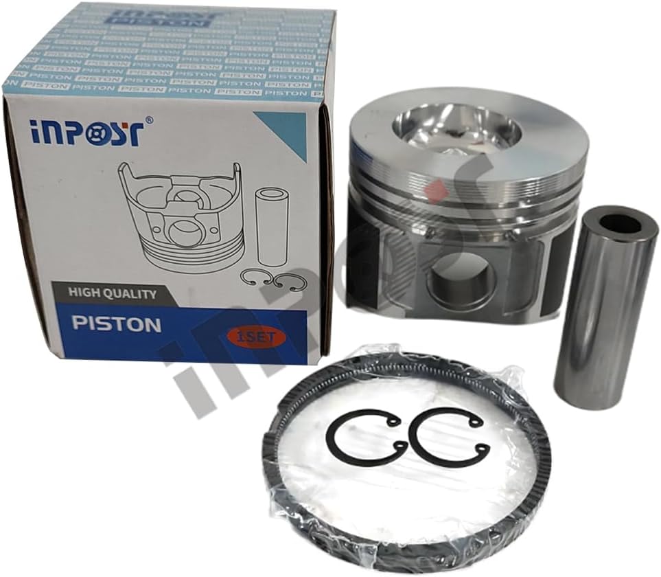 INPOST 1PC NEW STD Cylinder Piston& Piston Ring & Pin Kit Compatible with Komatsu 3D82 3TNE82 Engine PC10 PC15 PC20 PC28 PC25 John Deere 790 Kobelco SK35SR-1