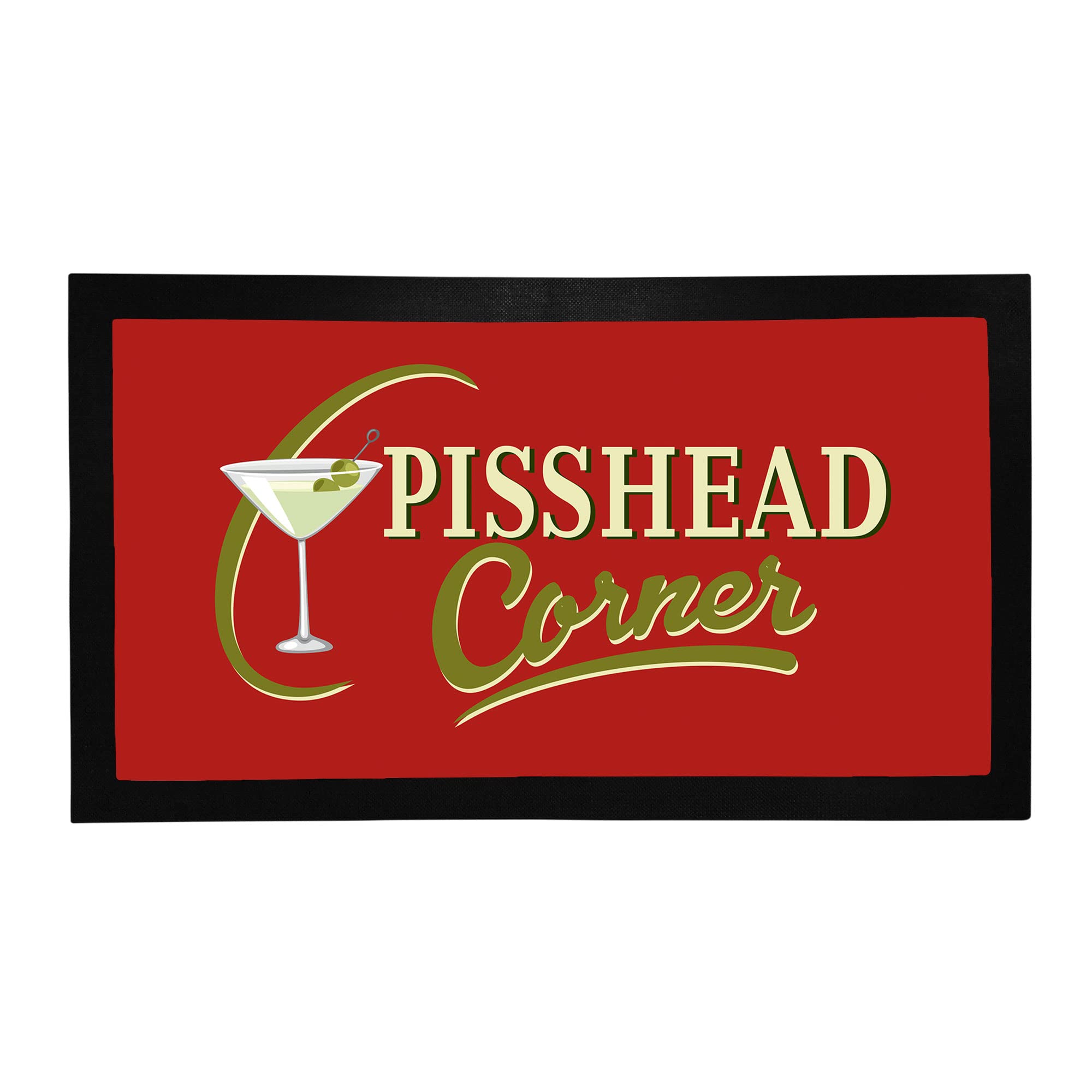 Bang Tidy ClothingBar Runner Mat - Novelty Home Pub Bar - Funny Drink Beer Gifts for Men Women - Pisshead Corner (One Size)