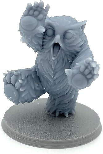 HERO Creations - Owlbear Sitting- RPG - Calabozos y dragones - DND - Pathfinder - Señor del anillo - Figura miniatura (grissin pintar) (1 grande