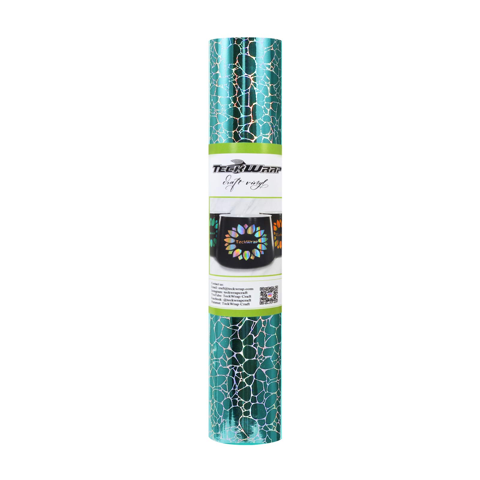 Vinyle holographique TECKWRAP vert menthe pour décorer vos objets