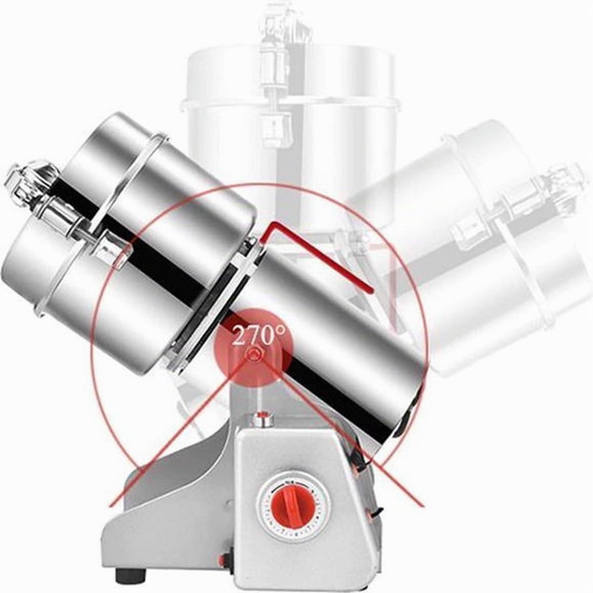Royal Swiss® Moulin Électrique 1800W – Broyeur à Grains & Épices 350g en Inox | Moulin à Céréales, Café, Farine, Herbes | Haute Vitesse, Lames 3 Couches, Sécurité Anti-Surcharge (350g)