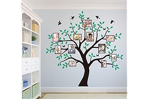 Family Tree Wall Decor with Lights | 73.5" Width x 71" Tall...