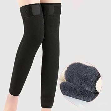Men Women Knee Pads Winter Warm Thick Wool Protection Windproof Coldproof Thick Knee Gear Cycling Running Leg Sleeves