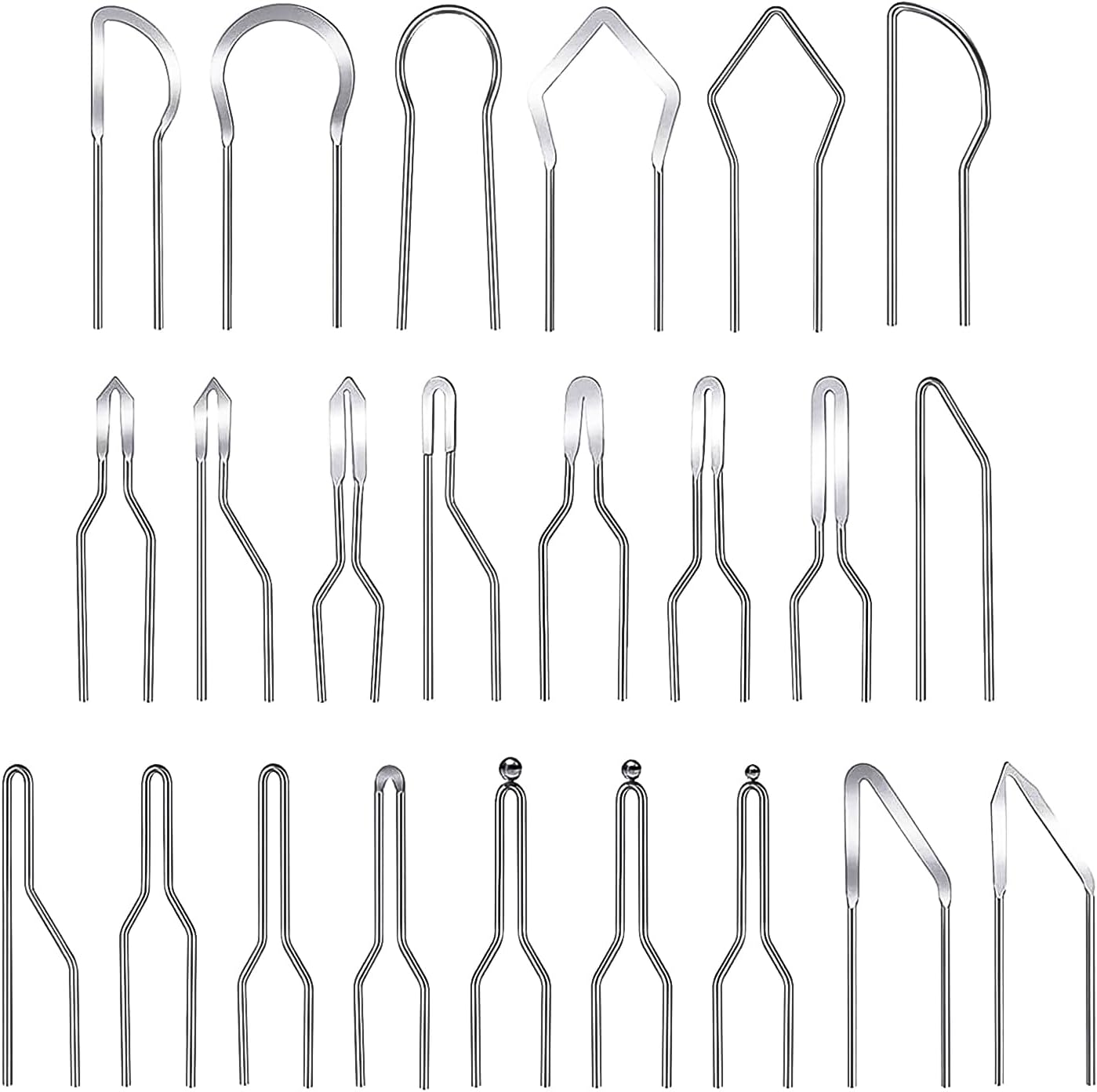 SAVITA 23pcs Wood Burning Nibs, Pyrography Wire Tips Replacement for Pyrography Machine, Tips for Gourds, Paper, Leather