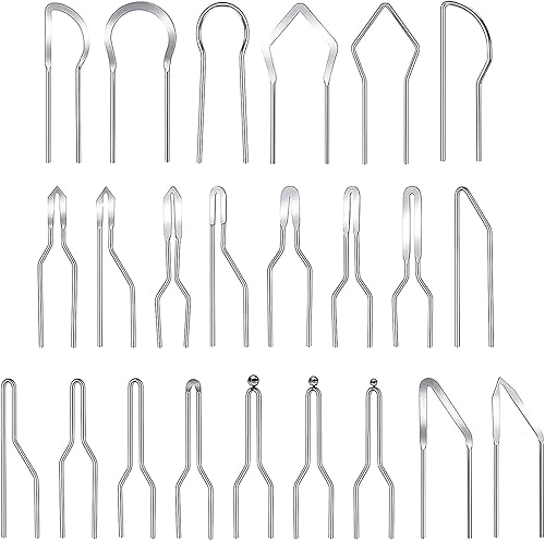 SAVITA 23 puntas de leña, puntas de alambre de pirografía de repuesto para máquina de pirografía, puntas de pluma de combustión de madera para