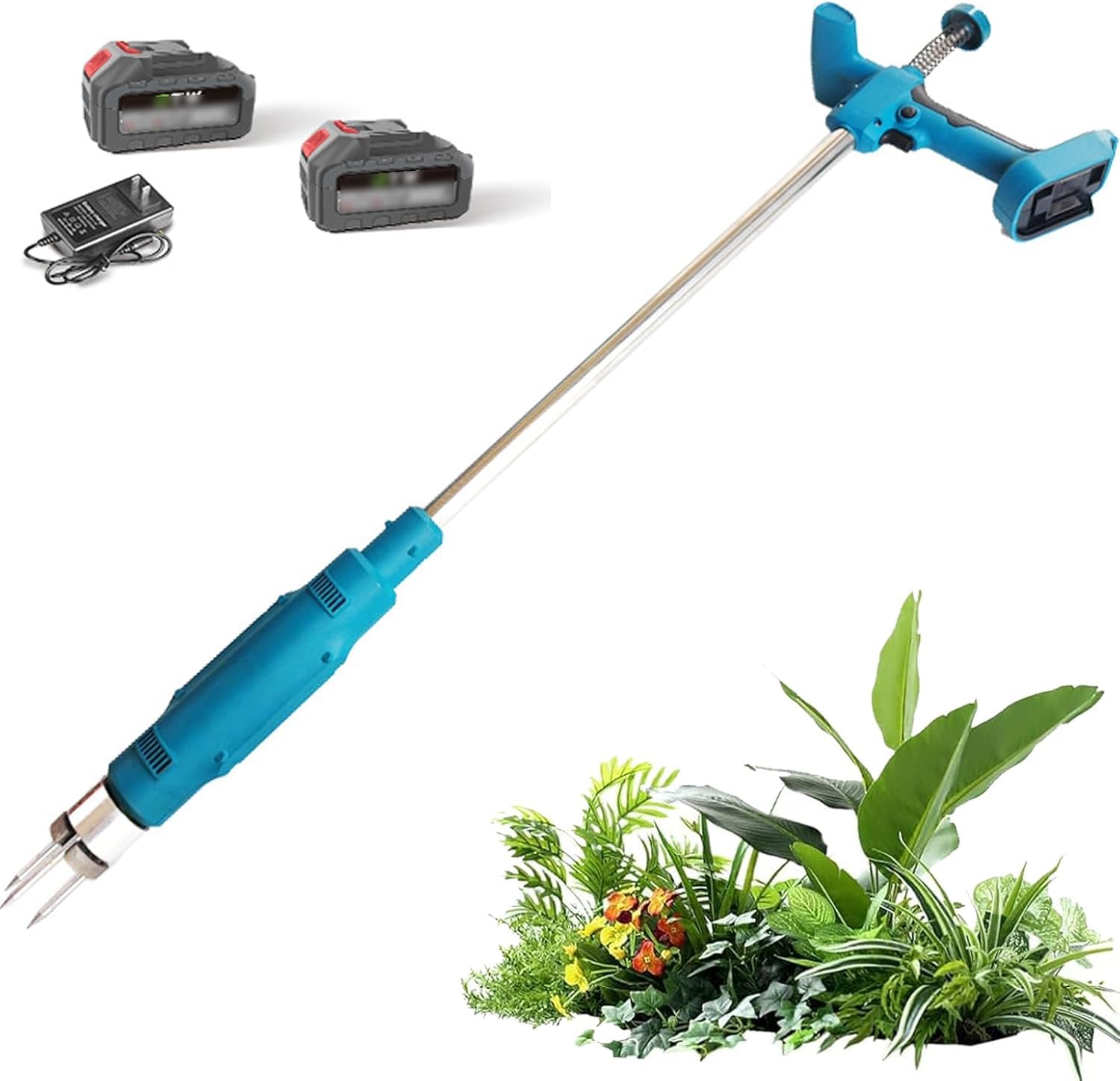 Kabelloser elektrischer Unkrautstecher, effizienter, aufrecht stehender Wurzelentferner für Rasen und Garten, batteriebetriebenes Unkrautentfernungswerkzeug zur einfachen Entfernung