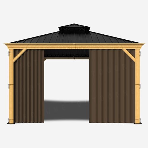 Cortina Gazebo para 8 x 8 pulgadas, para pared lateral de privacidad, 1 panel, universal, de repuesto, para proteger las paredes laterales (solo