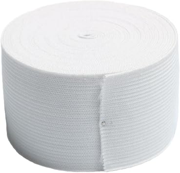 2-inch White Knit Elastic Spool Wide Heavy Stretch Elastic Band,5 Yards