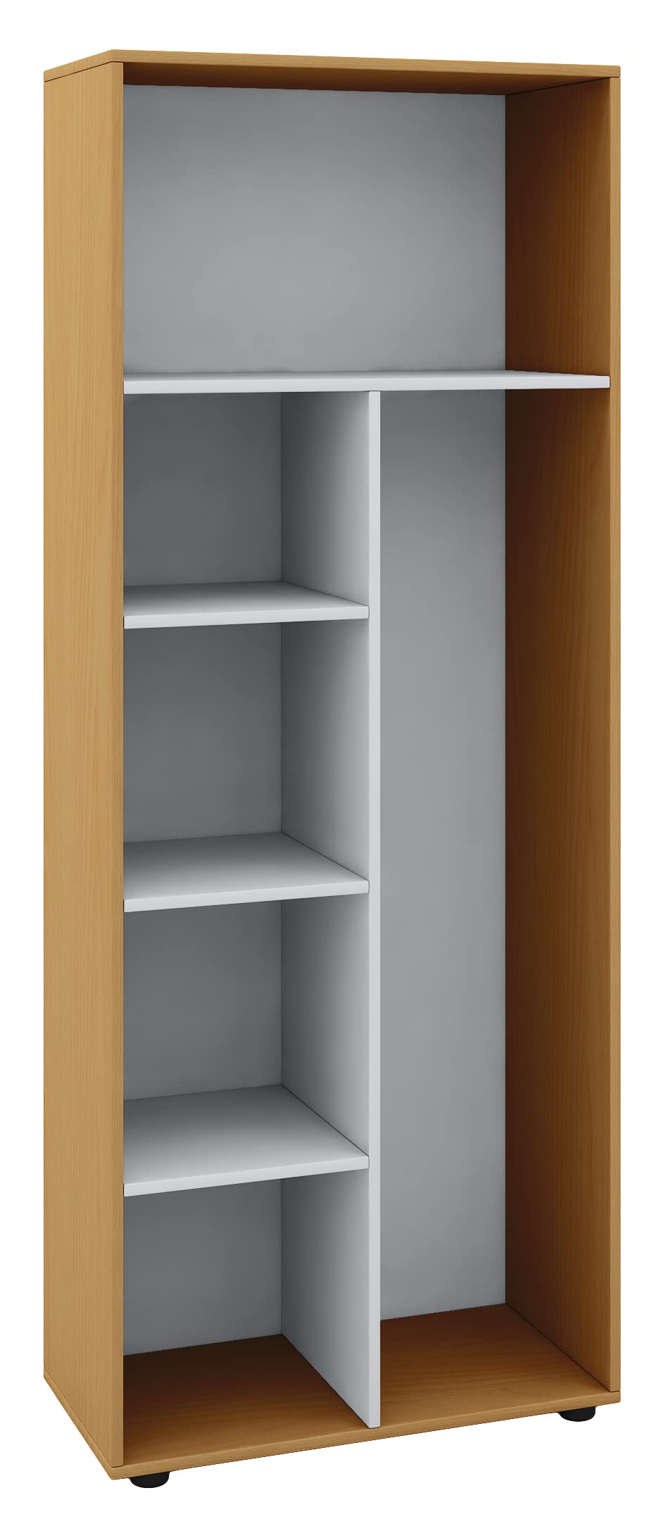VCM Schrank Universal Staubsauger Besenschrank Mehrzweckschrank Putzschrank Holz buche 178 x 70 x 40 cm "Vandol"