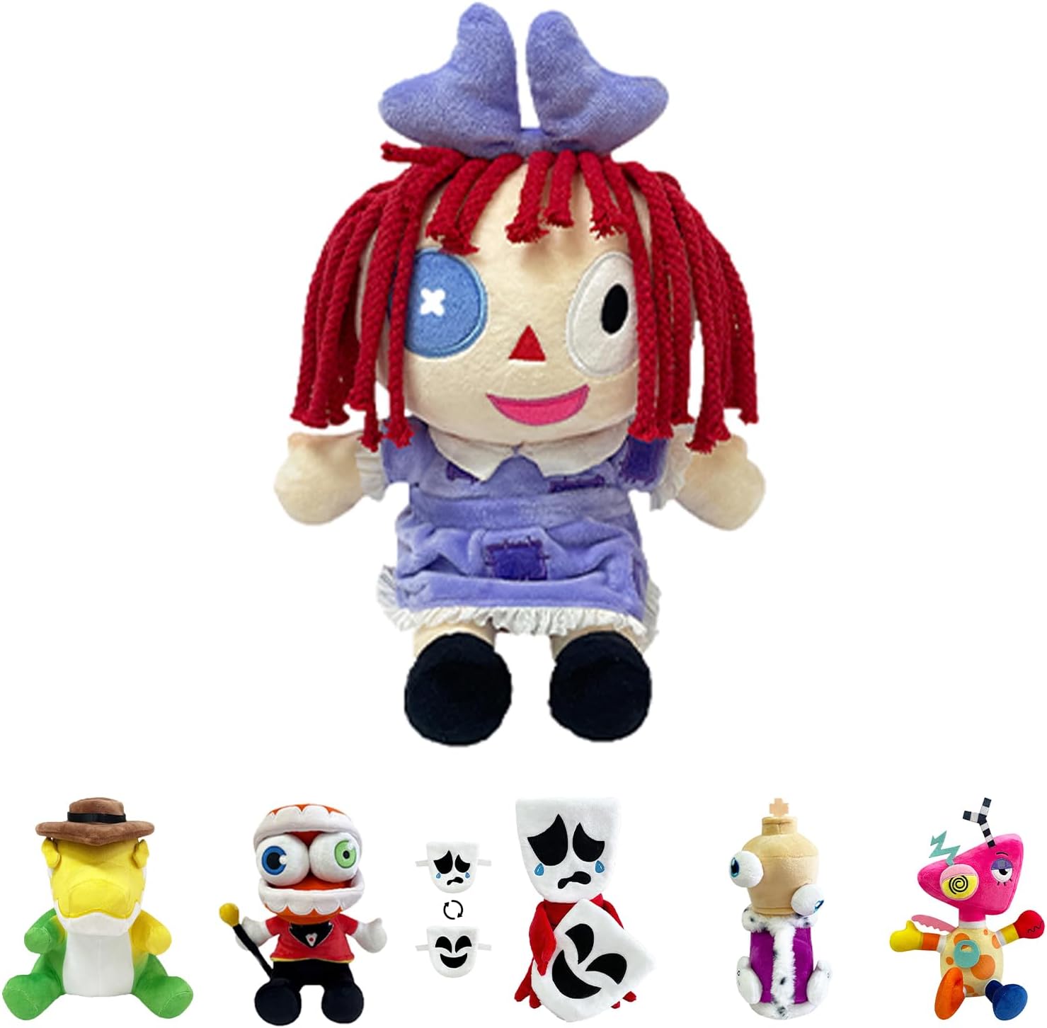 POPOYU Digital Ragatha Plushies Stuffed Kinger Ragatha Plushie Doll,The Amazing Circus Gangle Caine Plush Toys,Cute Soft Stuffed Figure Plush Doll for Kids Boys Girls TV fans Birthday Gifts