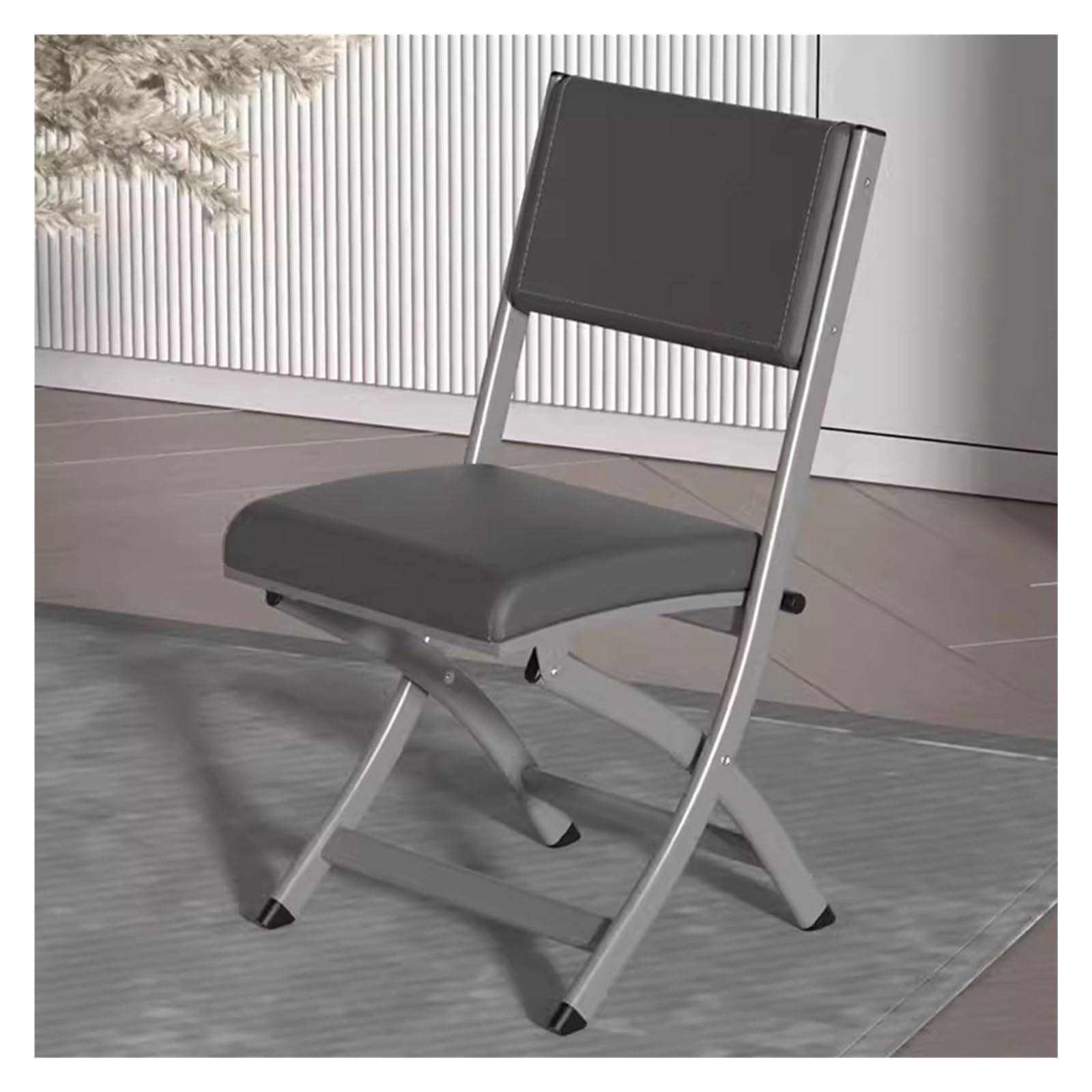 DFEDHF Premium Metal Folding Chair: Padded, Foldable, and Stylish – Perfect for Office, Kitchen, or Living Room