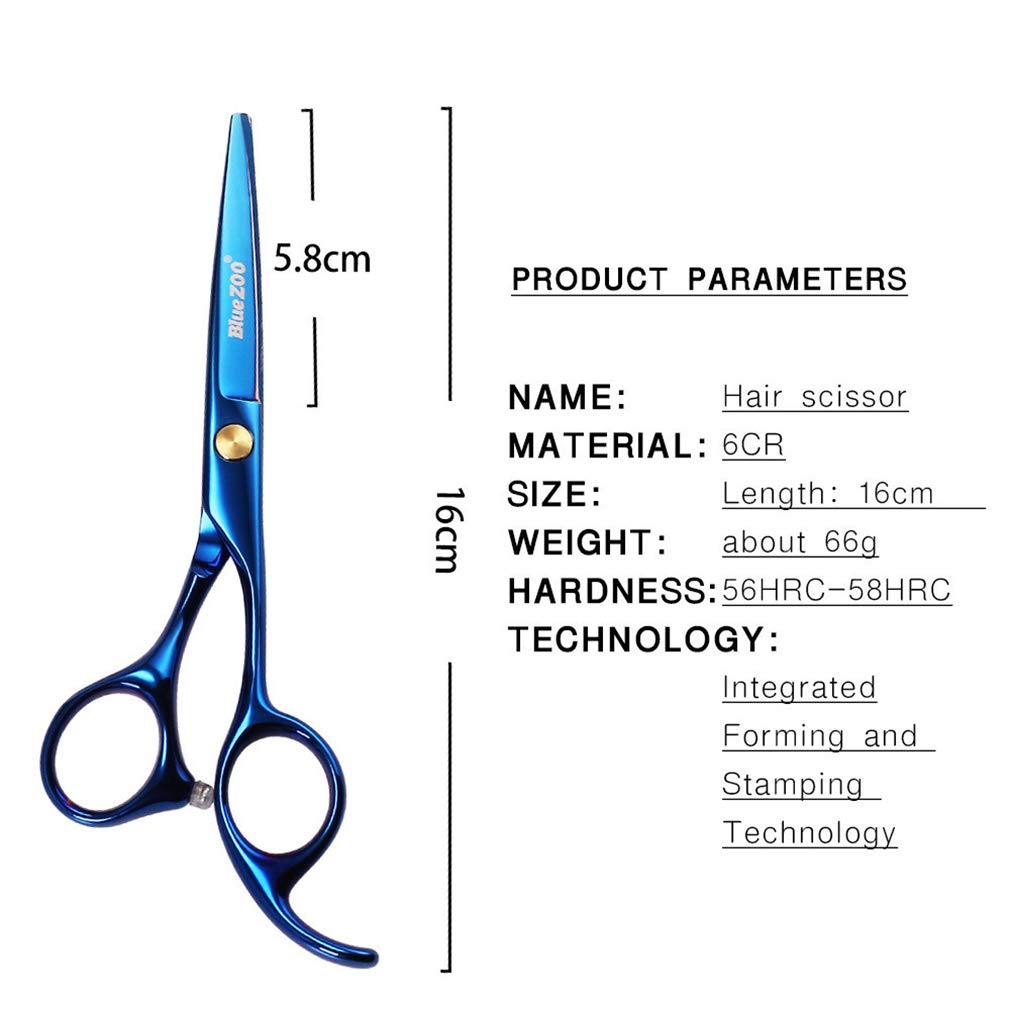 Professionelles Haarschneidescheren-Set, 5,5-Zoll-Friseur-Haarschneideschere aus Edelstahl, Styling-Werkzeug, mit Lederetui, für Friseur, Heimgebrauch, Salon (Gold)