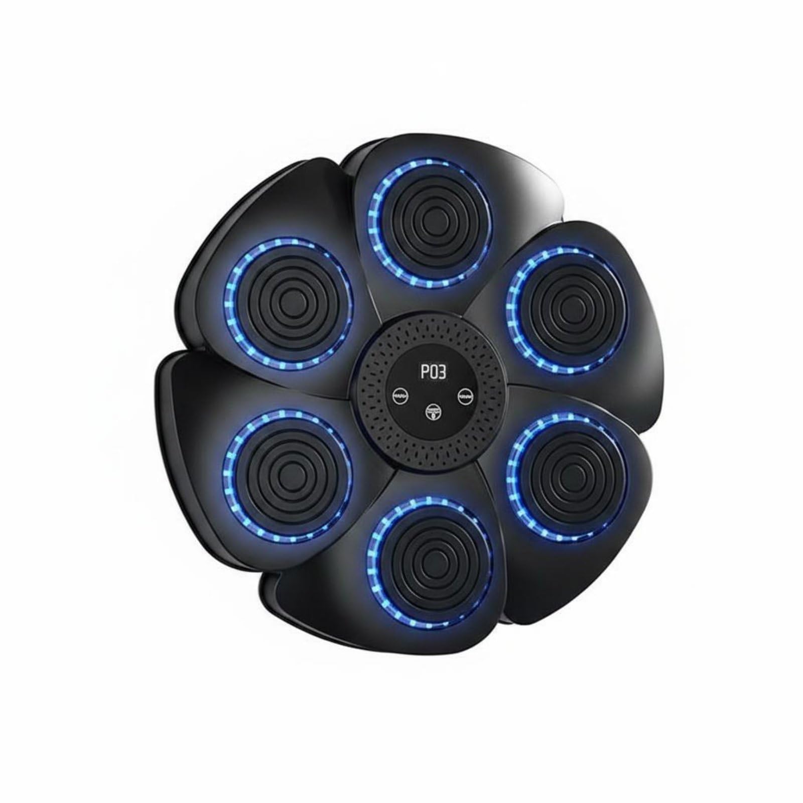 Shock Absorbing Smart Music Boxing Machine Adjustable Speed Wall Mounted Boxing Target Bluetooth Connectivity Electronic Punching Pad for Home, Gym, Black, Machine Only-image-40