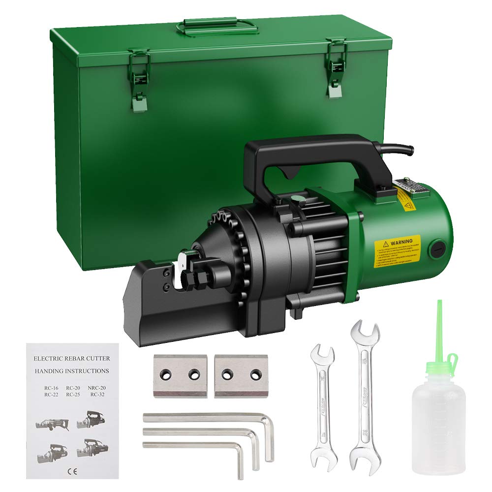 Anbull 1350W Electric Hydraulic Rebar Cutter, Cutting up to 7/8 Inch 4-22mm #7 Rebar, with Replaceable Jaw Blades, Cutting Speed 3.5-4S (1350W RC-22)