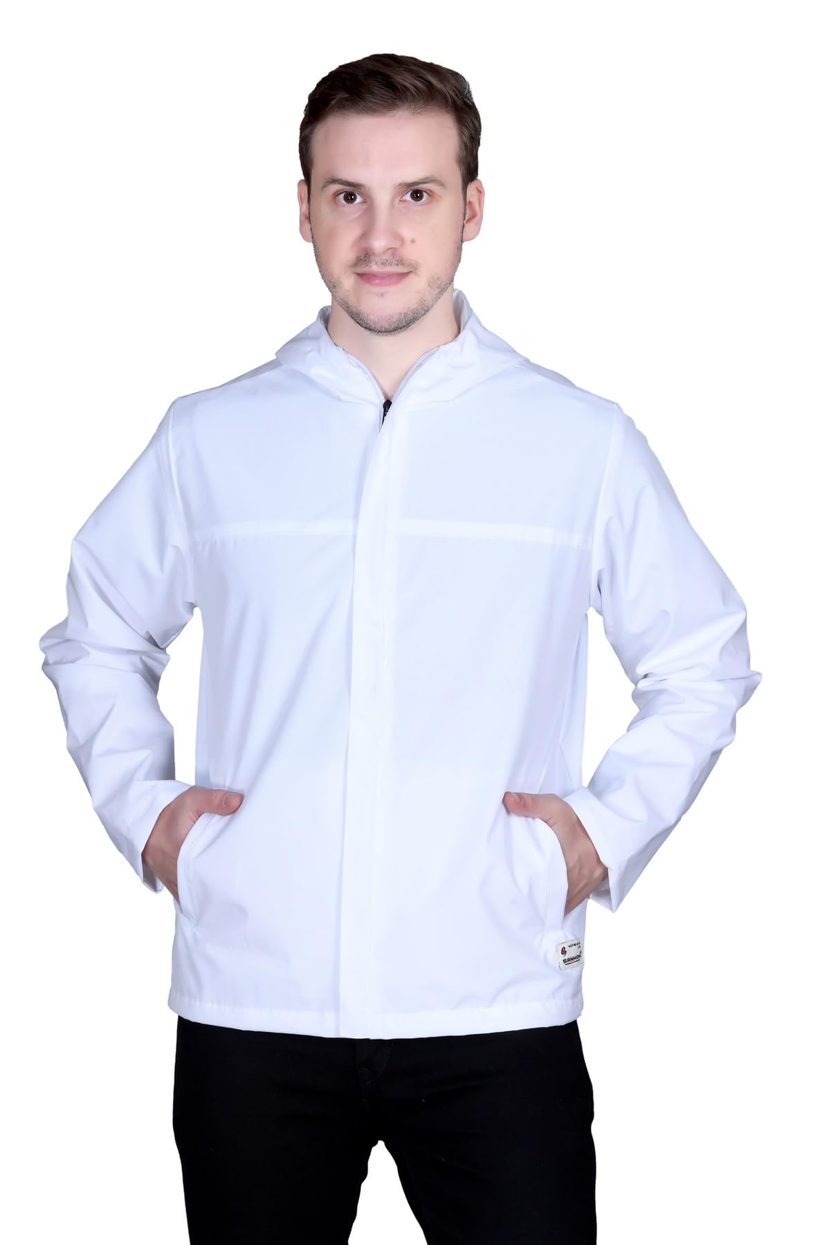 sanhok Mens Waterproof Imported Polyester Lightweight Hooded Neck Windcheater | Athletic Sports Summer Gym Workout Running Travel Trekking and Sunscreen Jacket, Winter Casual Wear-picture-31