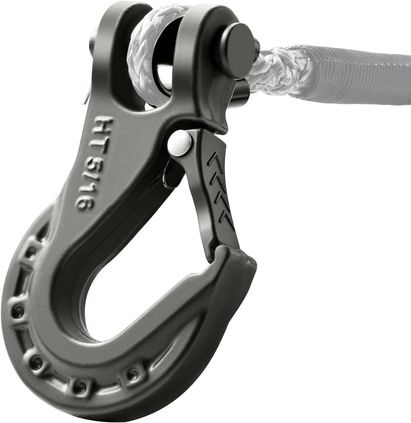 5/16'' Safety Steel Latch Winch Clevis Slip Hook Max 14,000lbs Work Load Limit Capacity Winch Hook for Off Road Vehicle ATV UTV Vehicle Winch Accessory