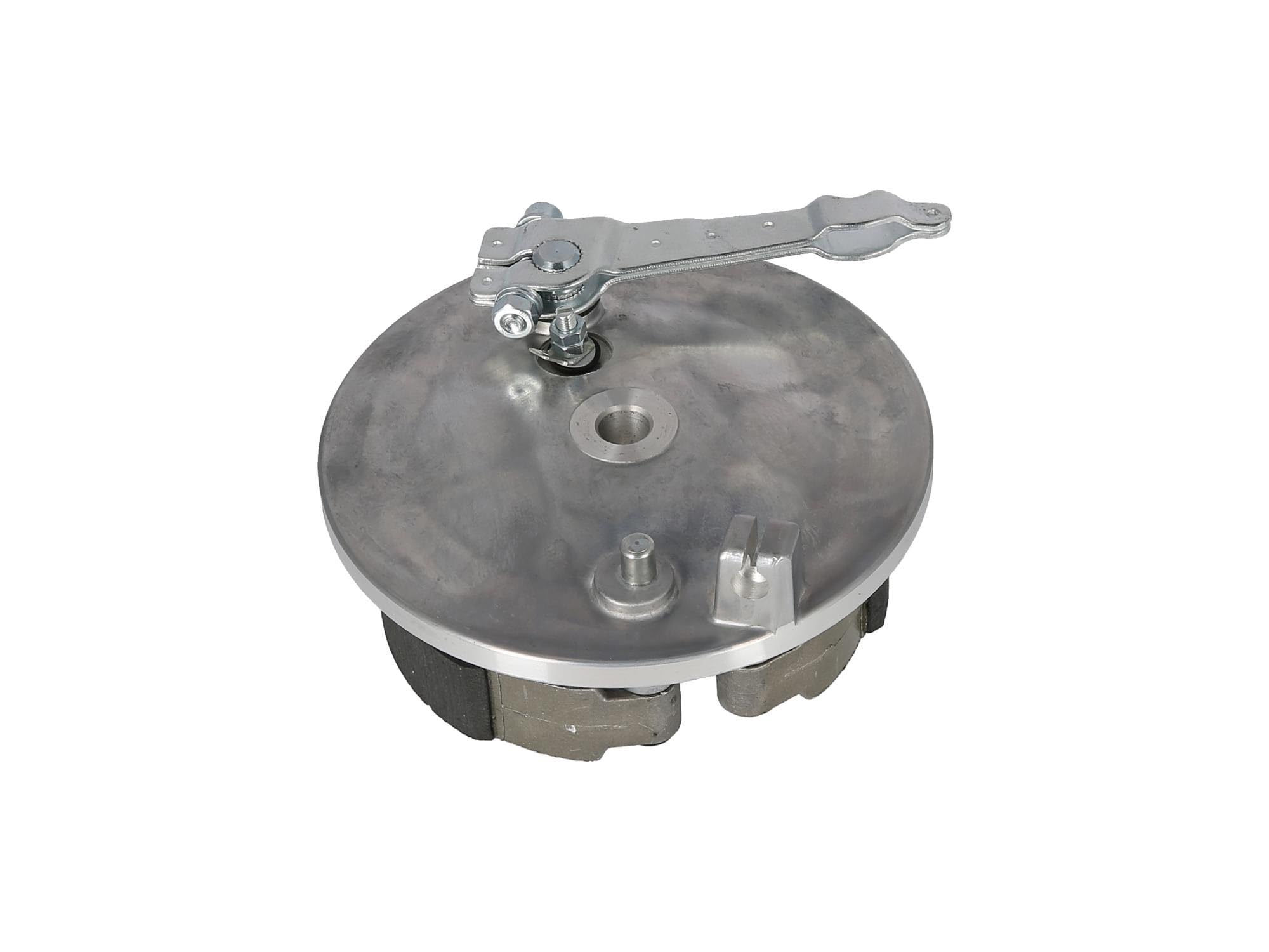 Bremsschild hinten komplett einbaufertig mit Bremsstange - für Simson S51,