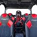 Rear Middle Bump Seat with Black 4 Point Harness Compatible with Polaris General 4 Seat Models, UTV, Off Road Vehicle [5048A14 CB 6008]