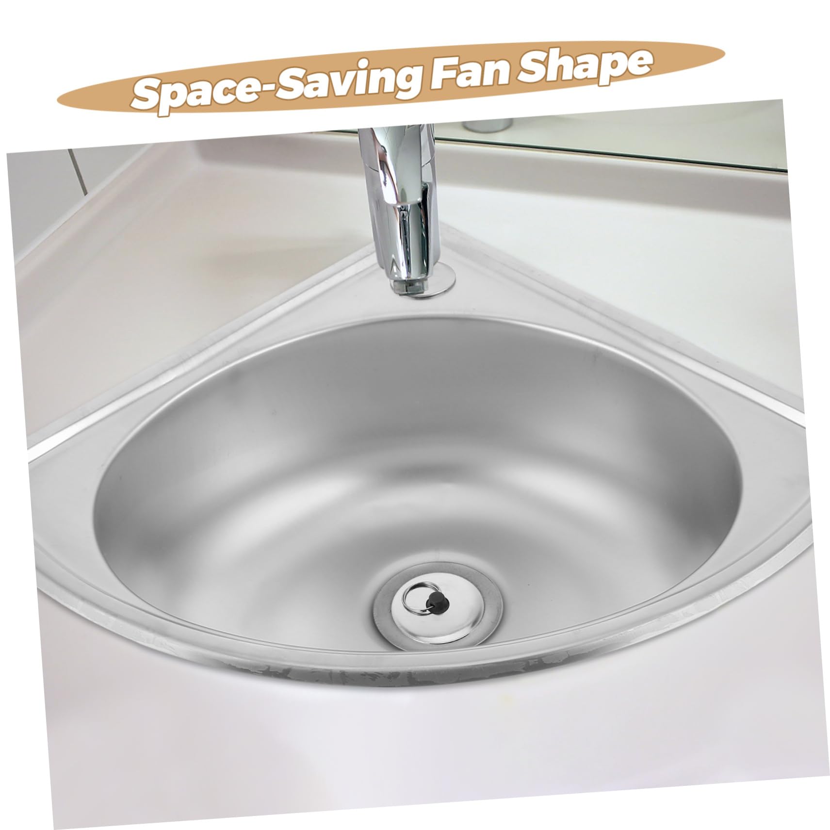 ULTECHNOVO Fregadero Camper de Esquina de Acero Inoxidable Lavabo Triangular Ultrapequeño Seno, Adecuado para Motorhomes y Cocinas Pequeñas Instalación Fácil y Material Varios estilos