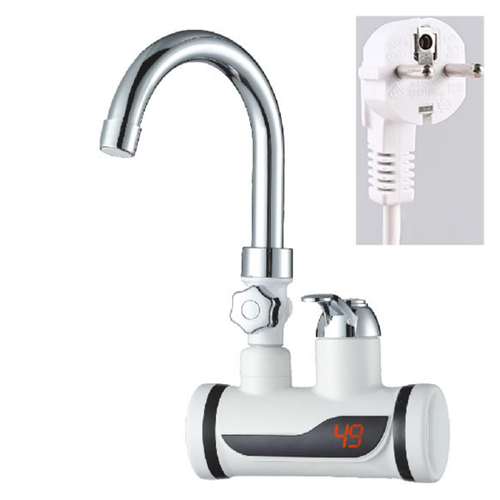 LNHHG Electric Kitchen Water Heater Tap Instant Hot Water Faucet Heater Cold Heating Faucet Tankless Instantaneous Water Heater(A)