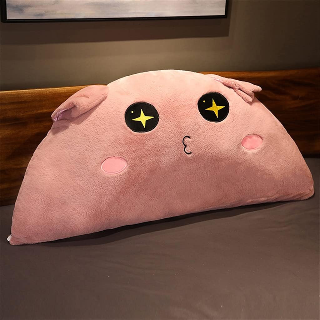 HBJWOV Cartoon Semicircle Pillow Bedside Big Backrest Plush Toy Sleeping Cute Cushion(E,50cm*110cm)