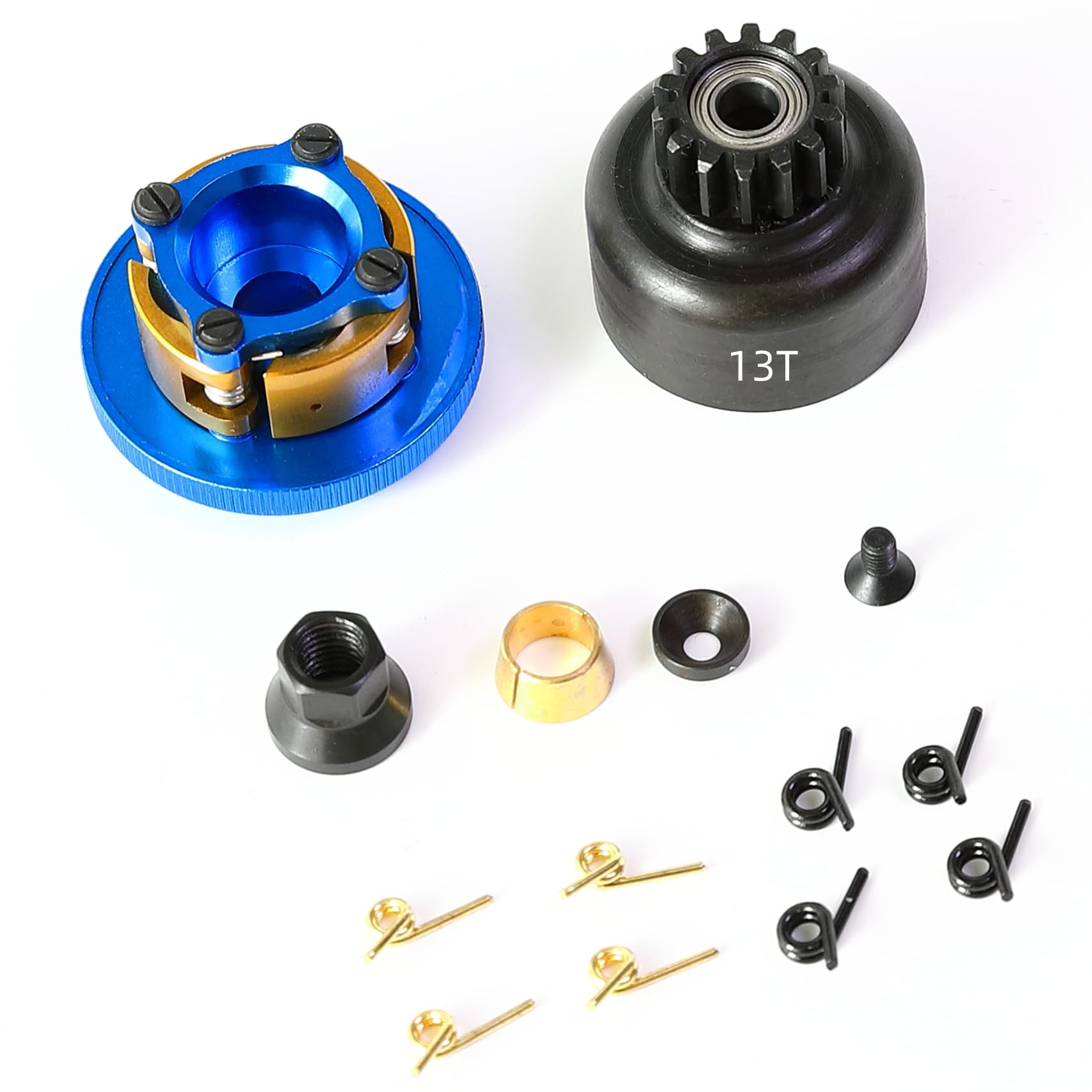 Team Losi 8IGHT 8T 1.0 2.0 3.0 13T / 14T Clutch Flywheel Assembly for SG Crank Engine Parts (13T)