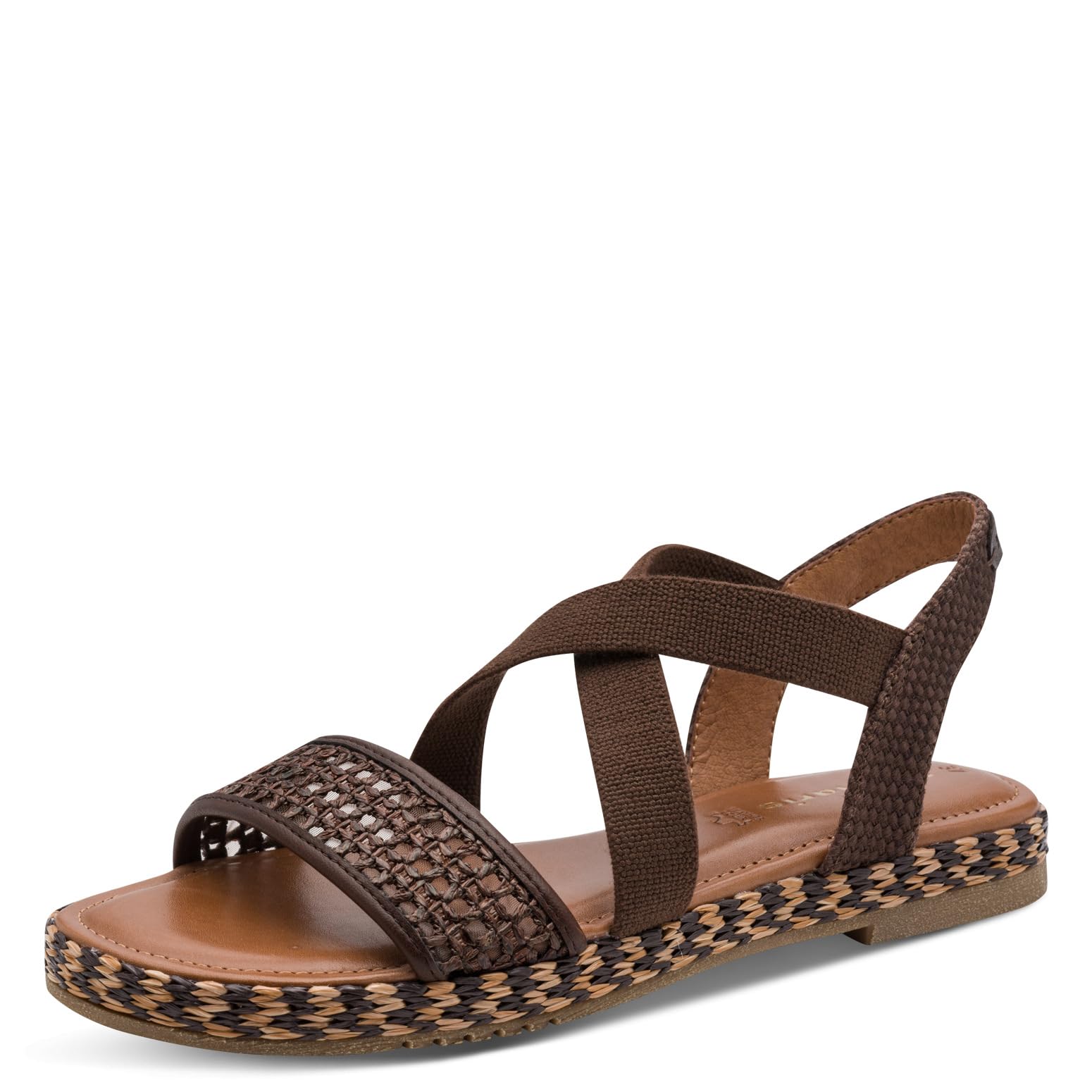 Tamaris Women’s sandal flat brown 7.5 UK
