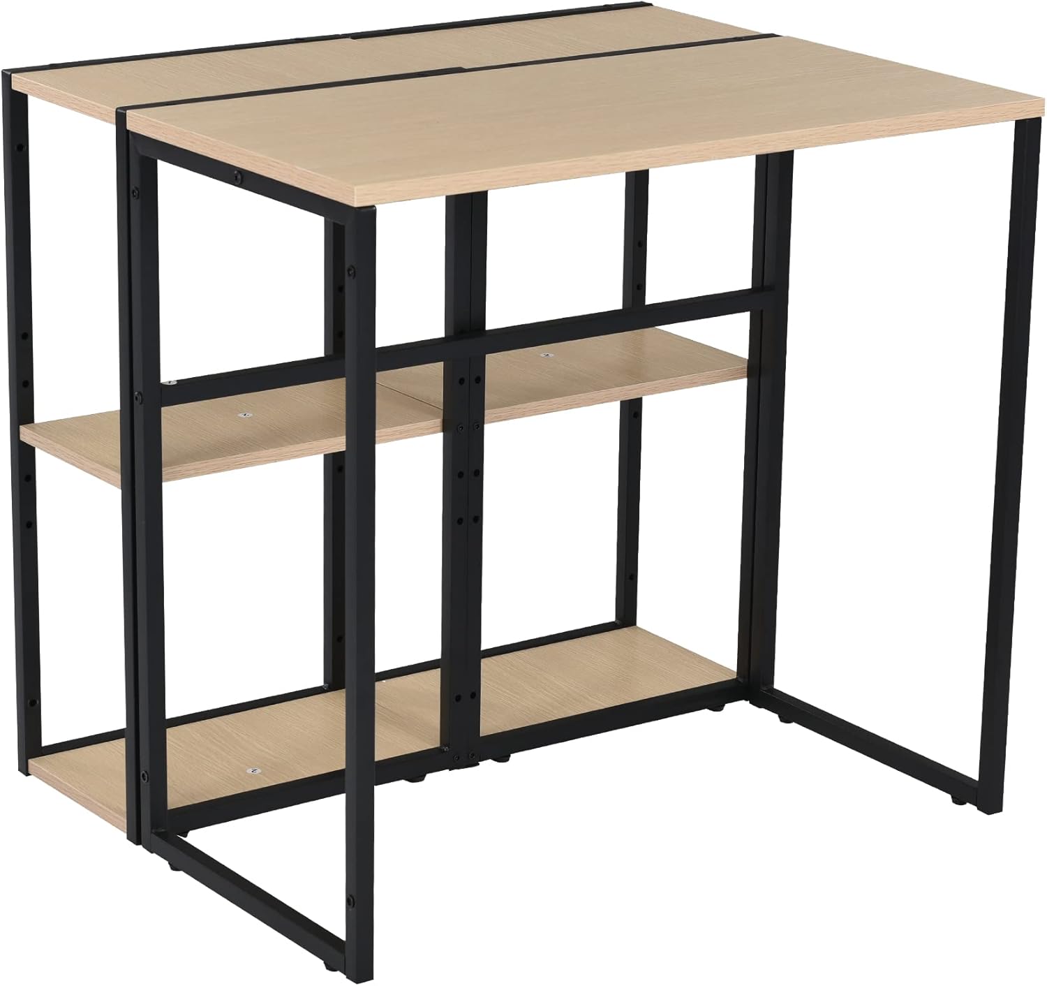 Cozynest H型パソコンデスク 収納ラック2個付き オフィスデスク