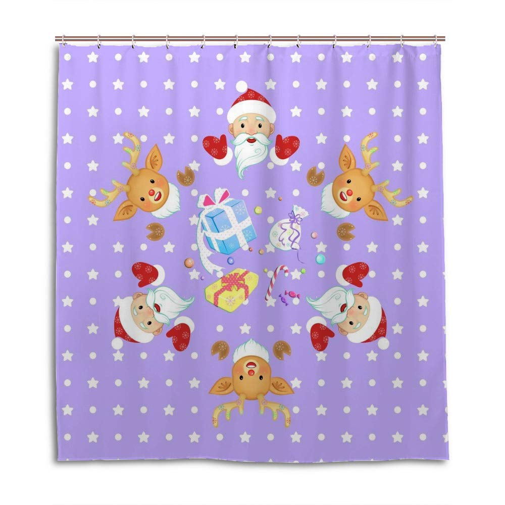 Rideau de douche en polyester de qualité supérieure CHEHONG au motif de Noël soigné