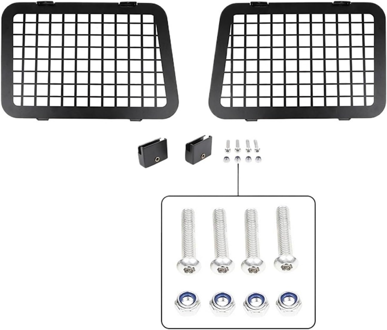 Car Rear Door Window Glass Armor Protective Decoration Frames Cover Compatible For Jeep Wrangler JL 2018-2022 Exterior Accessories