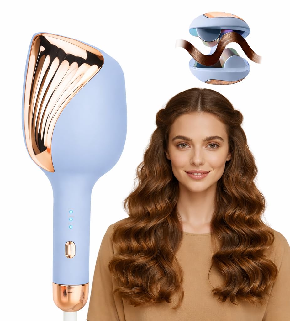 Hair Curler Machine for Women | Automatic Hair Curler with 3 Temperature Settings | Curling Iron for Easy Beach Waves & Curls | Ceramic Coating Hair Styling Tool | Anti-Scald Curler Machine with 360° Swivel Cord-image-42