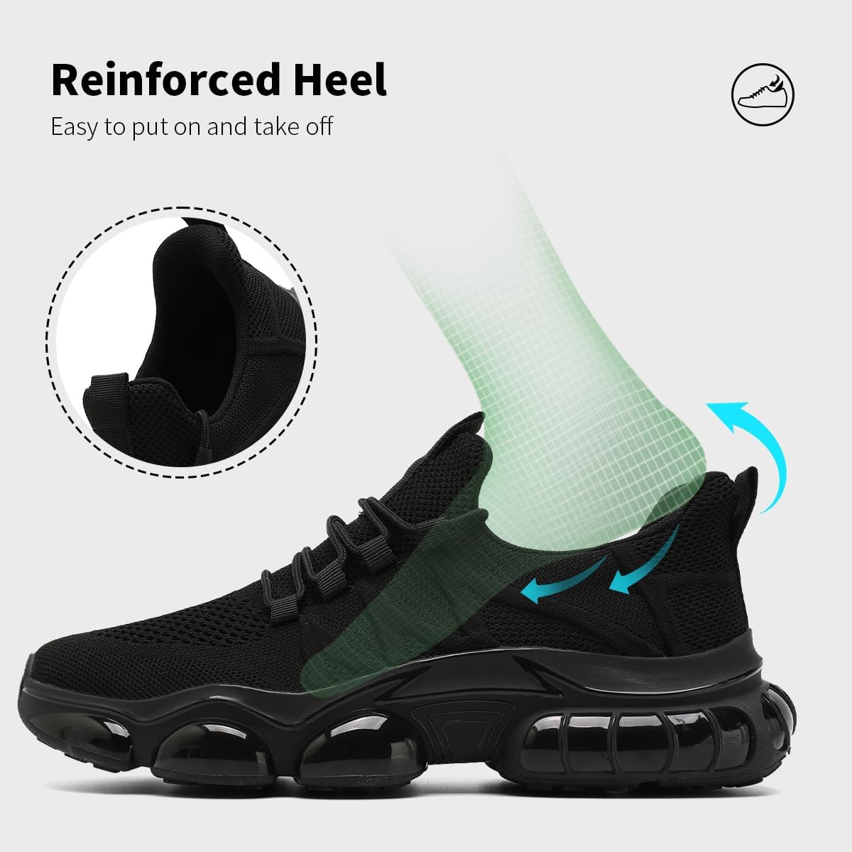 Men's Walking Running Shoes Sneakers Athletic Non Slip On Sports Tennis Fitness Shoes Casual Workout Lightweight Breathable Trainers Gym Fashion Mesh Soft Comfortable Shoe