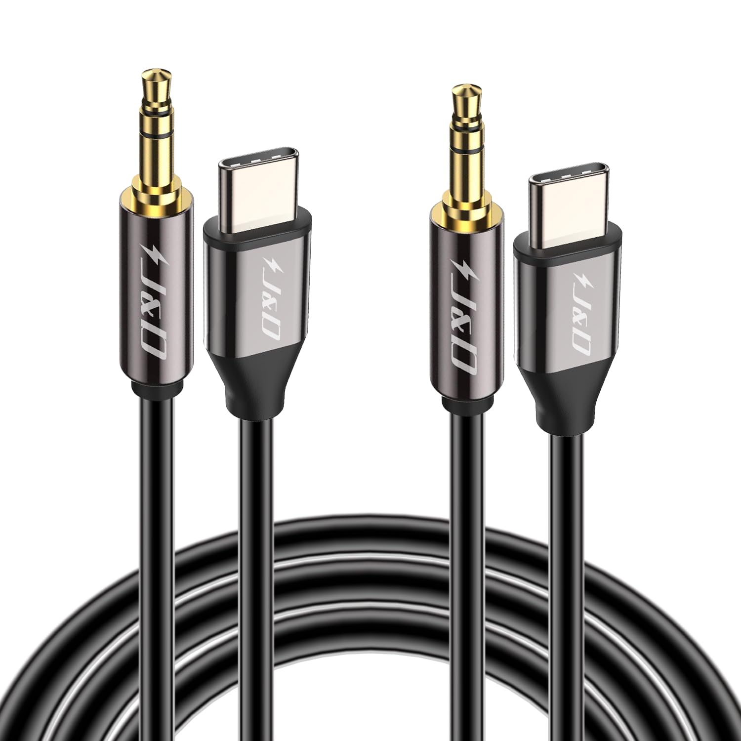 J&D USB C to 3.5mm 1/8 inch Audio Aux Cable, Aux Cord USB Type C to Standard 3.5mm 1/8 inch TRS Male Car Aux Adapter Cable Compatible with iPhone 15/