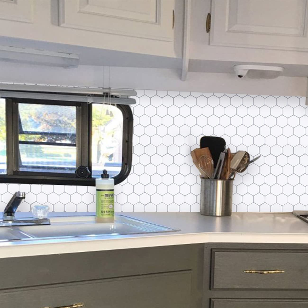 Buy WalDecoo Hexagon Tile Peel and Stick Backsplash, 12" x 12" Self