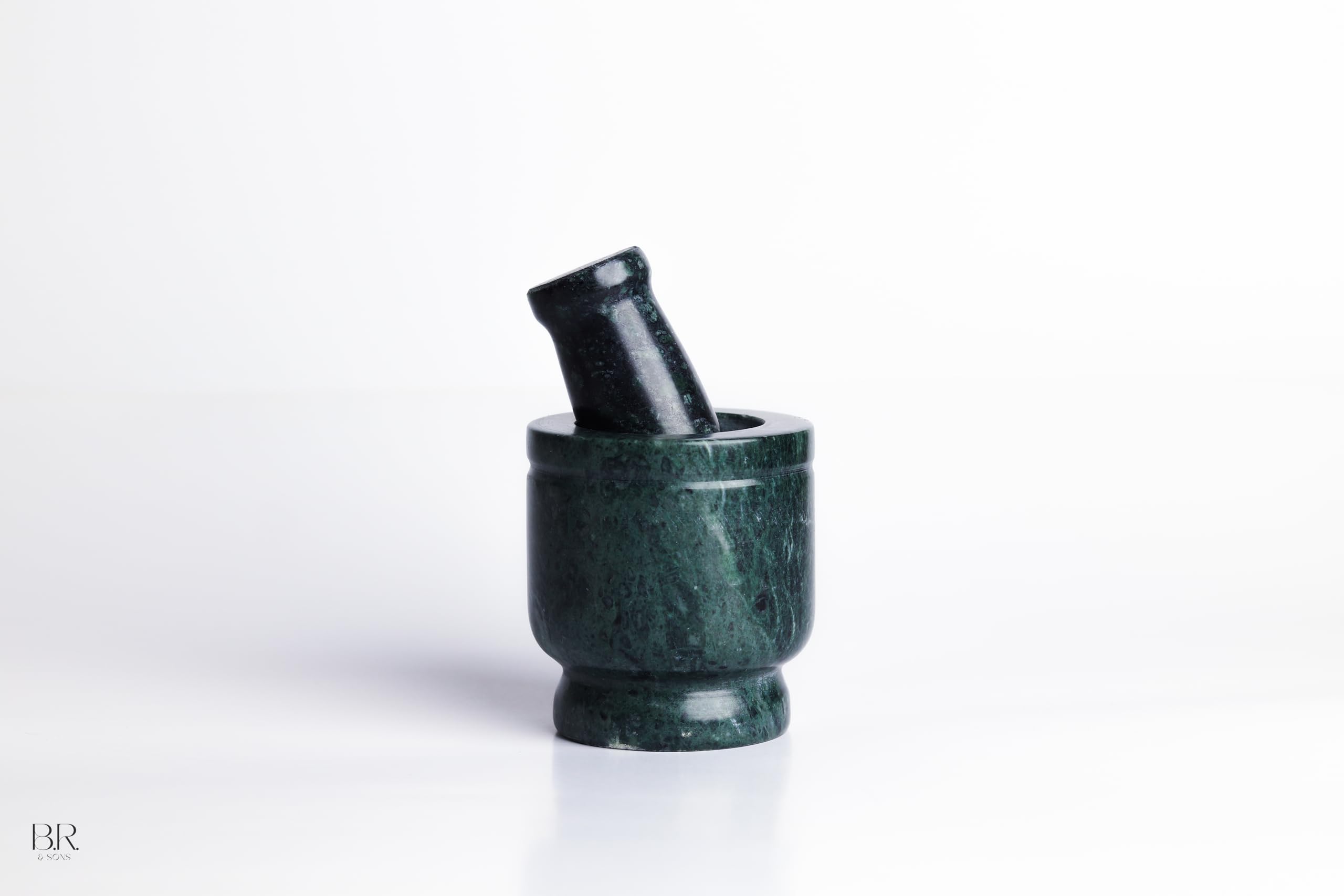 B R & SONS Marble Mortar and Pestle Set Stone Grinder, Khara, Khalbatta, Imam Dasta, Ohkli for Kitchen and Home - 3x3 inch (Green) (B0CYLX935C) Amazon Price History, Amazon Price Tracker