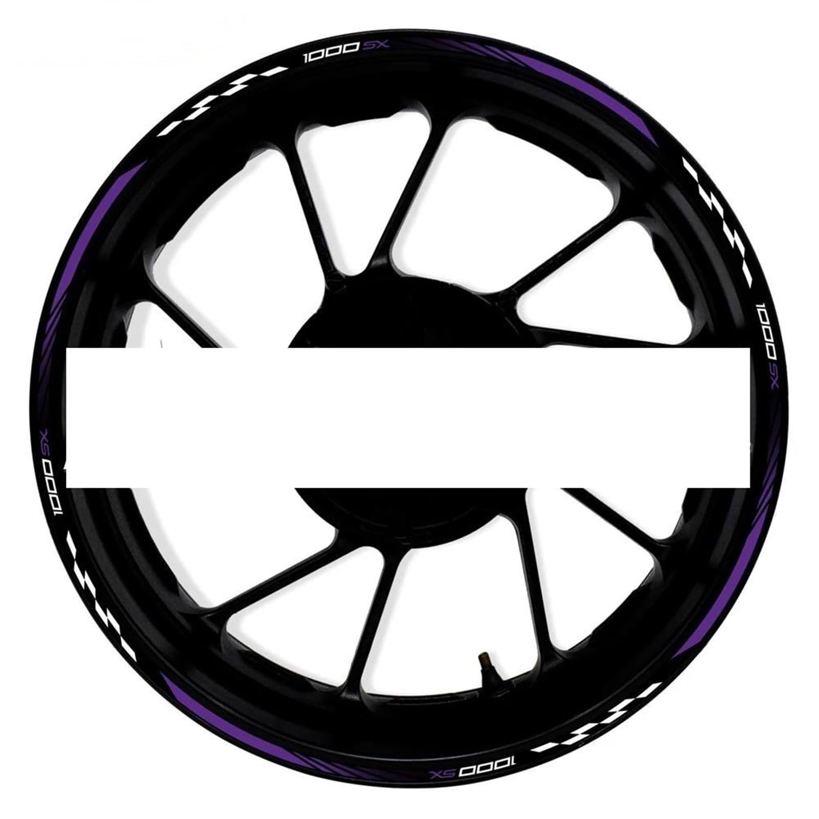 Motorcycle Wheel Sticker Rim Decal Hub Stripe Tape for Kawasaki Z1000SX Z-1000SX Decorative(Color3)