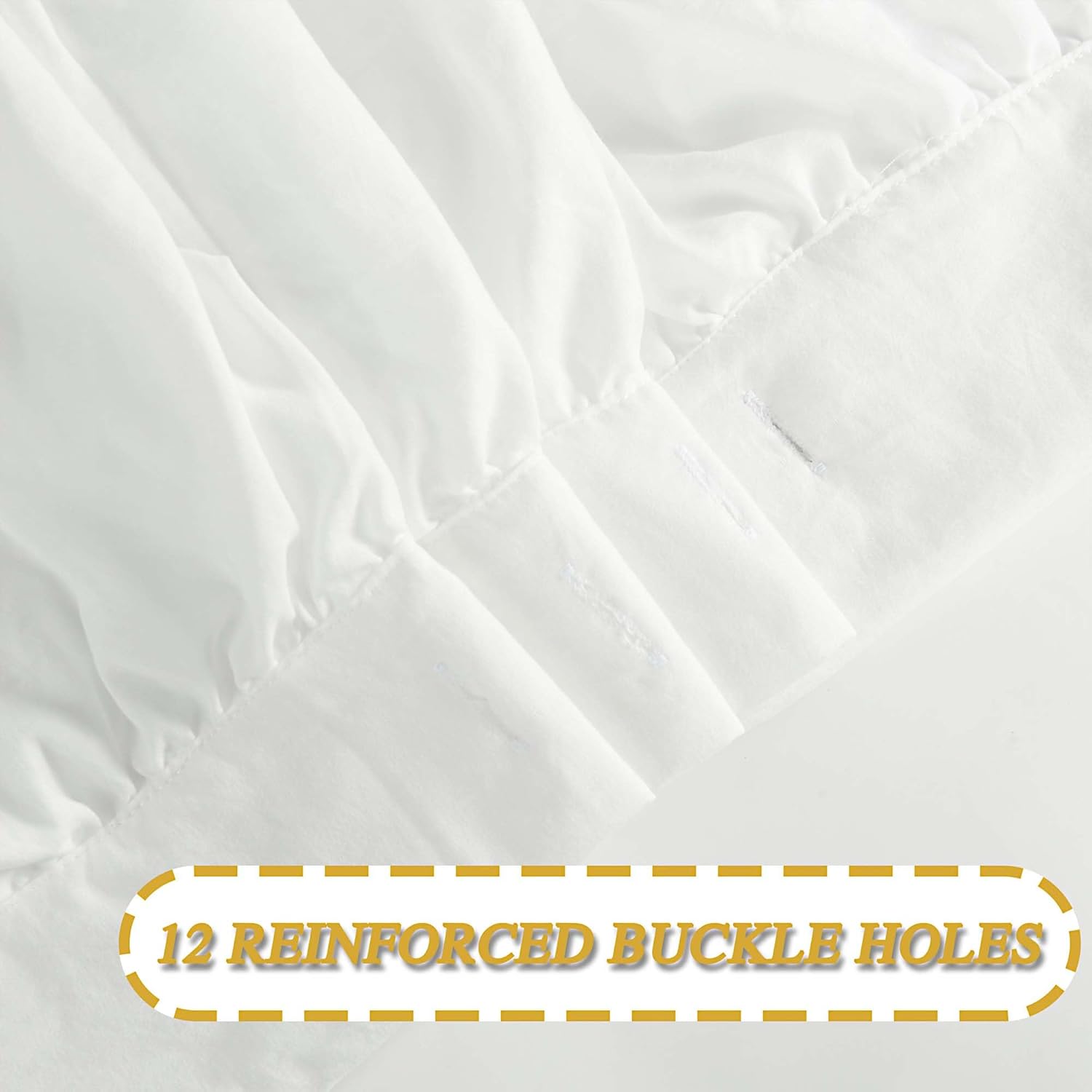 Homechoice Decor Elegant Off White Shower Curtain with Handmade Ruffles and Lace Trim, 72" x 72" Soft Microfiber Shower Curtains for Boho, Farmhouse, and Vintage Bathroom Decor, Machine Washable