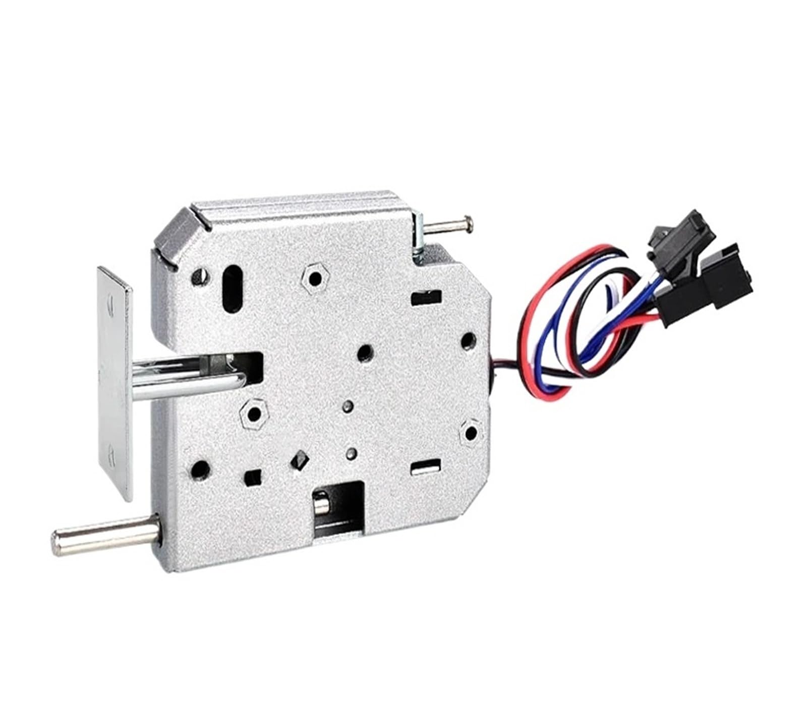Powsi Silver-12V Solenoid Lock Electromagnetic Electric Control Cabinet Drawer Lock Package Locker Auto Lock Home Improvement Dc12v/24V