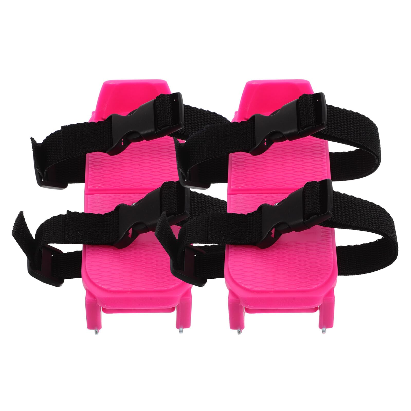 Cabilock Scarpe da Ghiaccio per Bambini Rosa Sicurezza Migliorata e Struttura in Pp e Metallo, per Sport Invernali All'aperto, Regolabile per Principianti