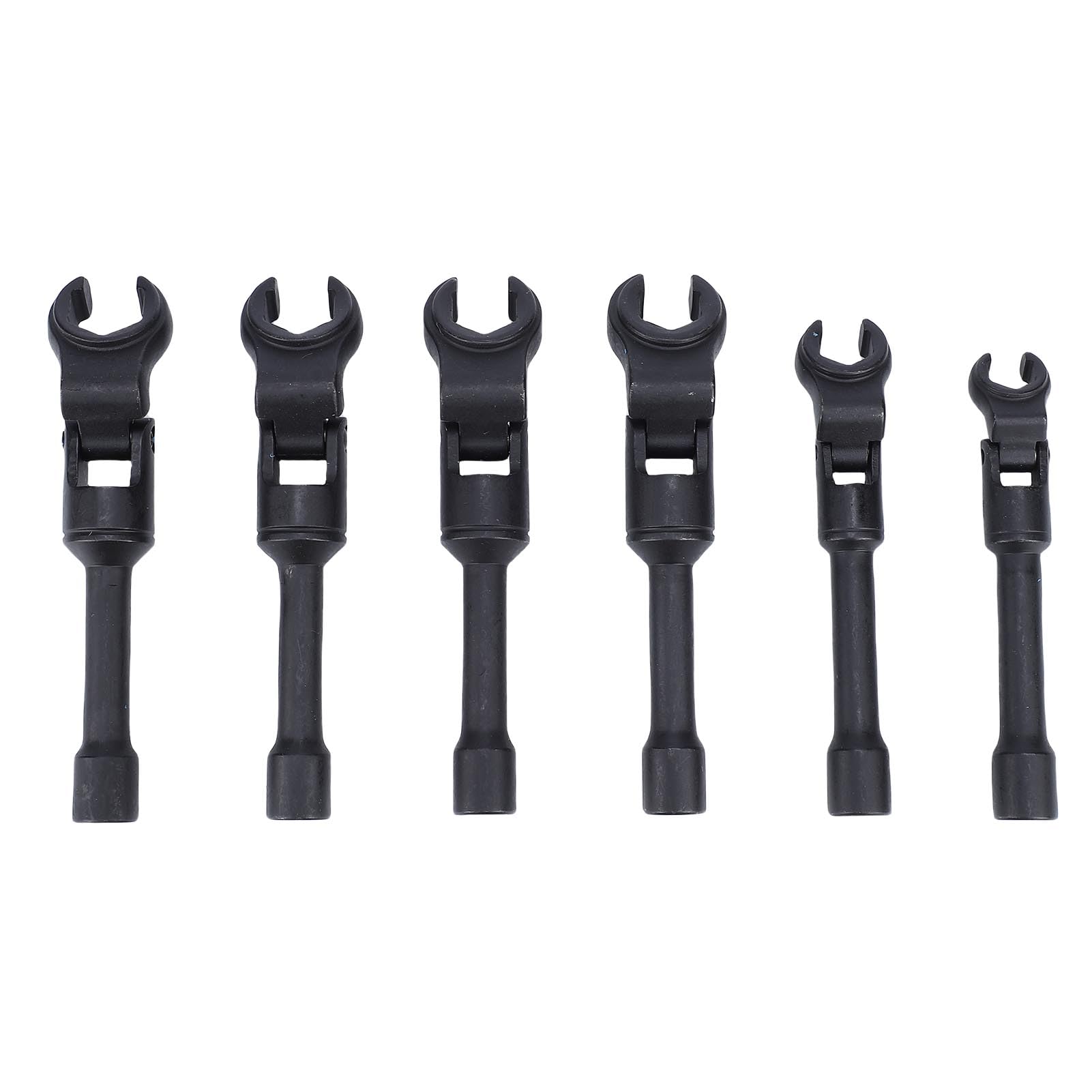 Domary 6Pcs Long Flex Head Crows Foot Wrench Set Premium Quality for Car