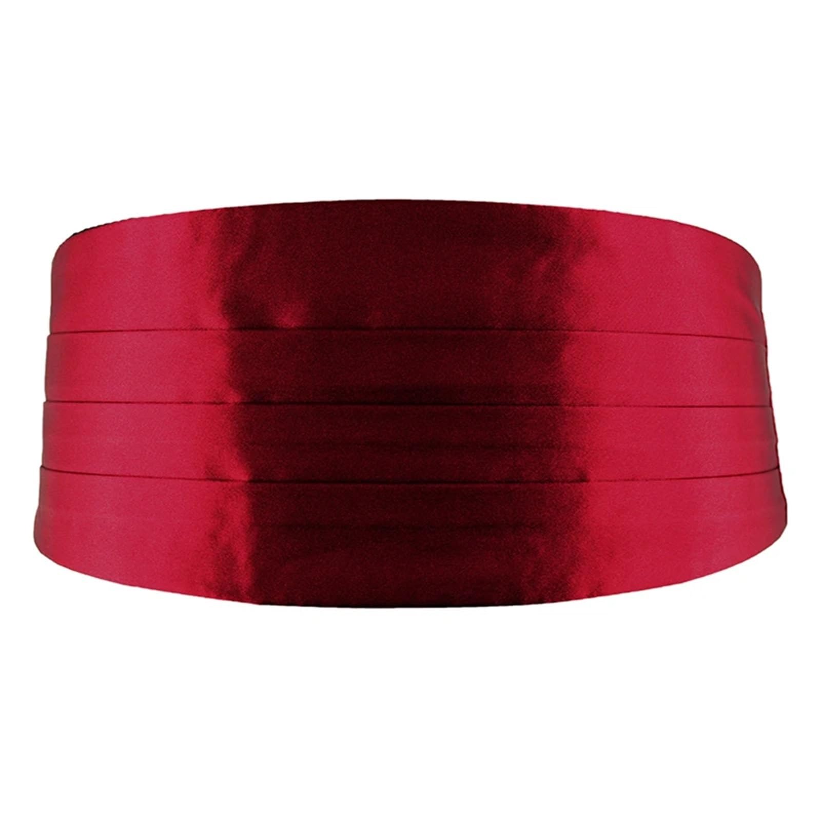 Ayztantine Unisex Wine Red Adjustable Cummerbund For Men Men Classic Satin Cummerbund Elastic Bellyband Basic Cummerbunds For Formal Wedding Prom Dinner Party Waist Band(Wine Red)