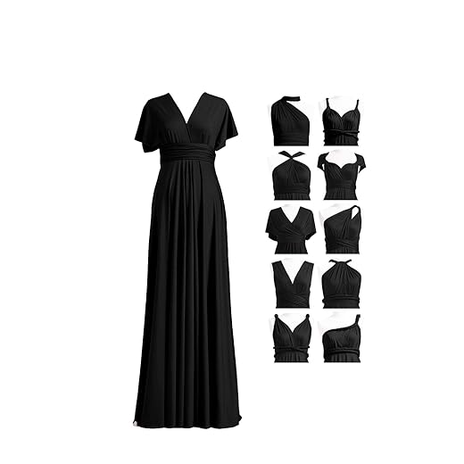 72styles Infinity Dress with Bandeau, Convertible Bridesmaid Dress, Long, Plus Size, Multi-Way Dress, Twist Wrap Dress