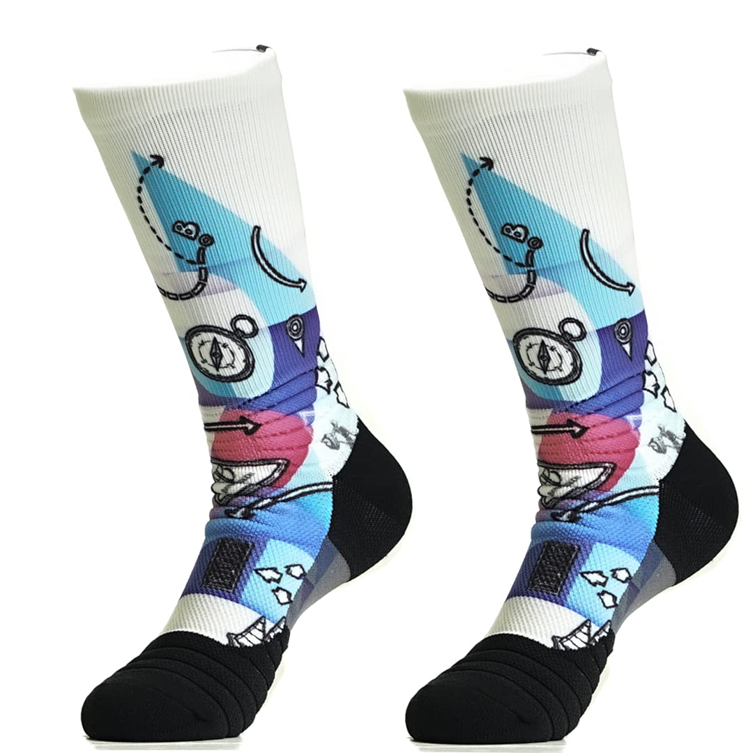 BB BANBROKEN Sports Socks (1 Pair) Stability on Fitness, Compression for Gym, Trail, Running, Weightlifting, Cycling, Padel – Men, Women – Unisex (1 Pair)