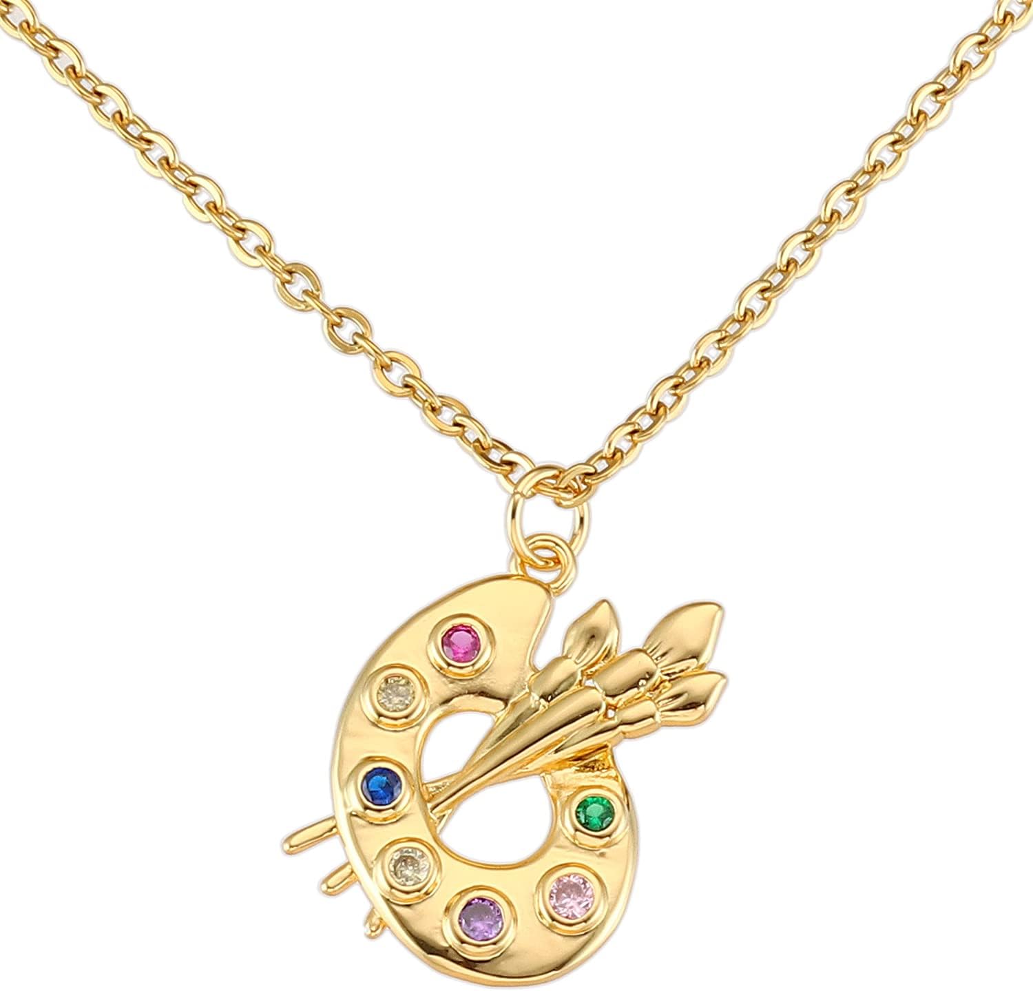 Artist Gift Ideas Necklaces For Women Teen Adults Painter Xmas Ornament Painting Lover Necklaces Artist Necklace