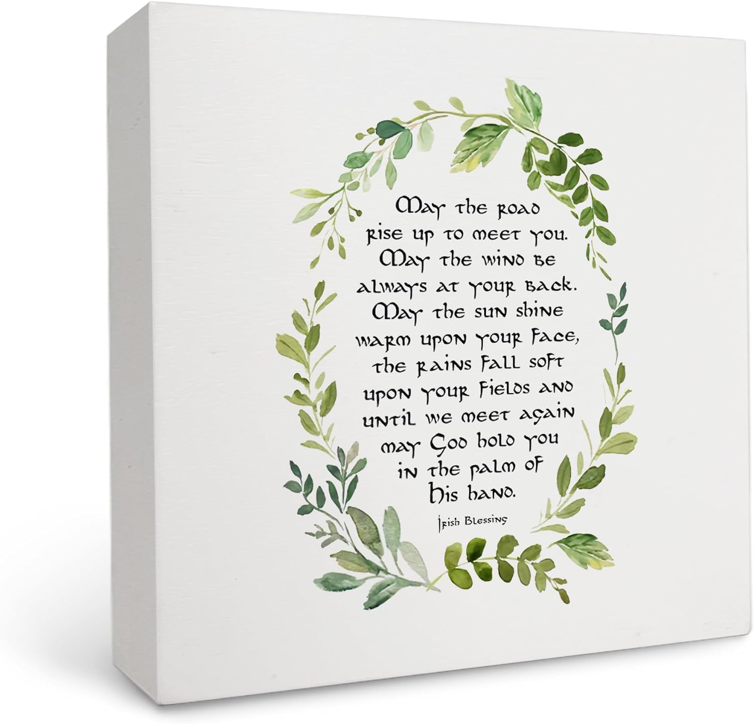 Pibonto Men's Desk Decor 7X7 Inch Irish Blessing Wooden Sign - Irish Decor - Wedding Gifts