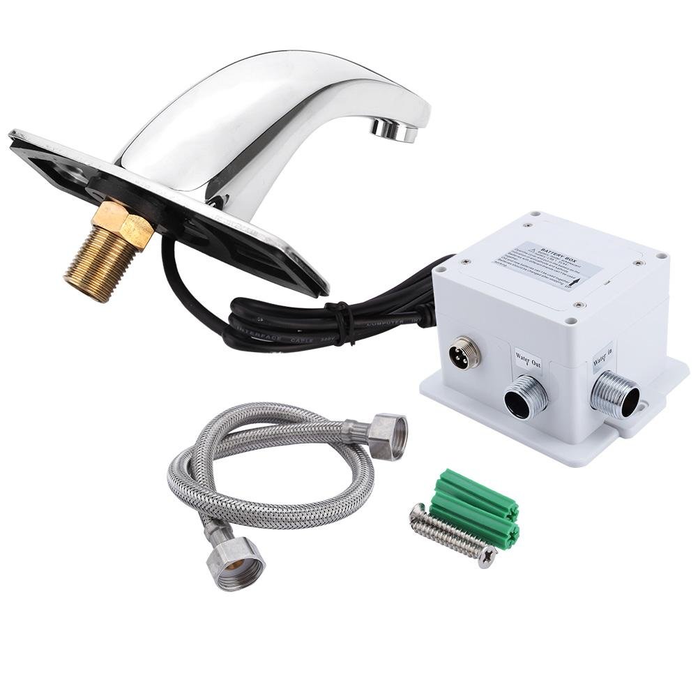 Rubinetto lavandino con sensore di lusso, a mani libere, senza contatto, rubinetti per lavandino a infrarossi con cavo, 0,1 MPa - 0,6 MPa