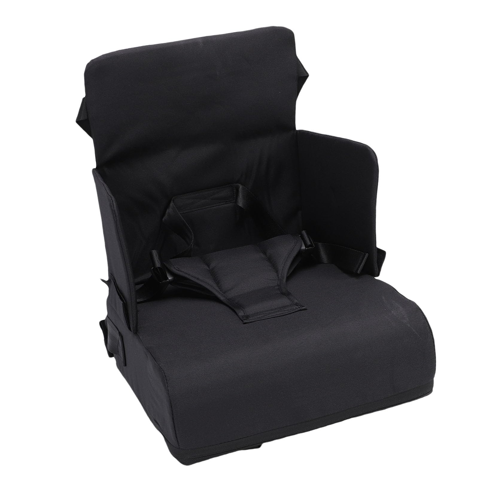 Generic Chaise Haute Pliable pour Enfant, Rehausseur, Coussin Augmentant, Chaise de Cuisine, Table à Manger, Noir