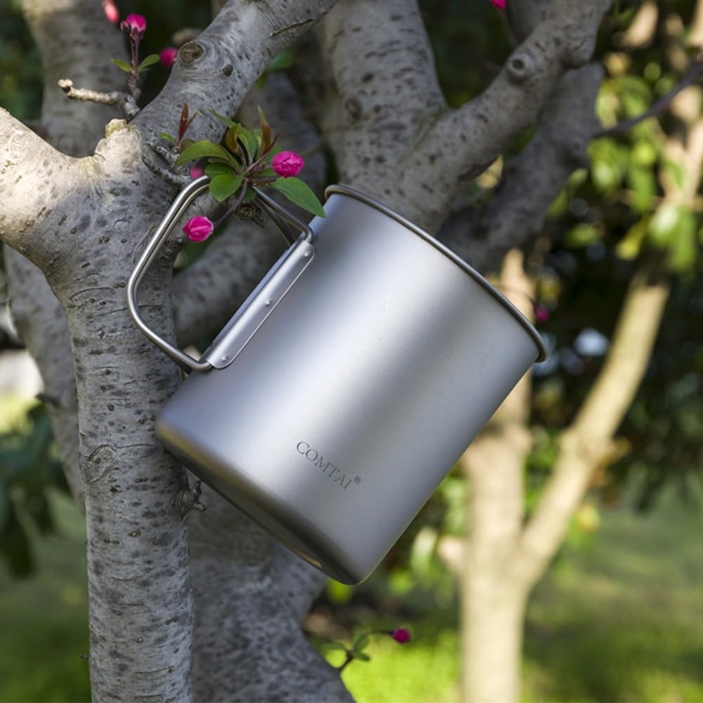 Tragbare Kaffeetasse, leichtes Campinggeschirr für Outdoor-Abenteuer, ideal zum Messen von Getränken, mit faltbaren Griffen für einfache Lagerung (450 ml (450 ml + 750 ml)