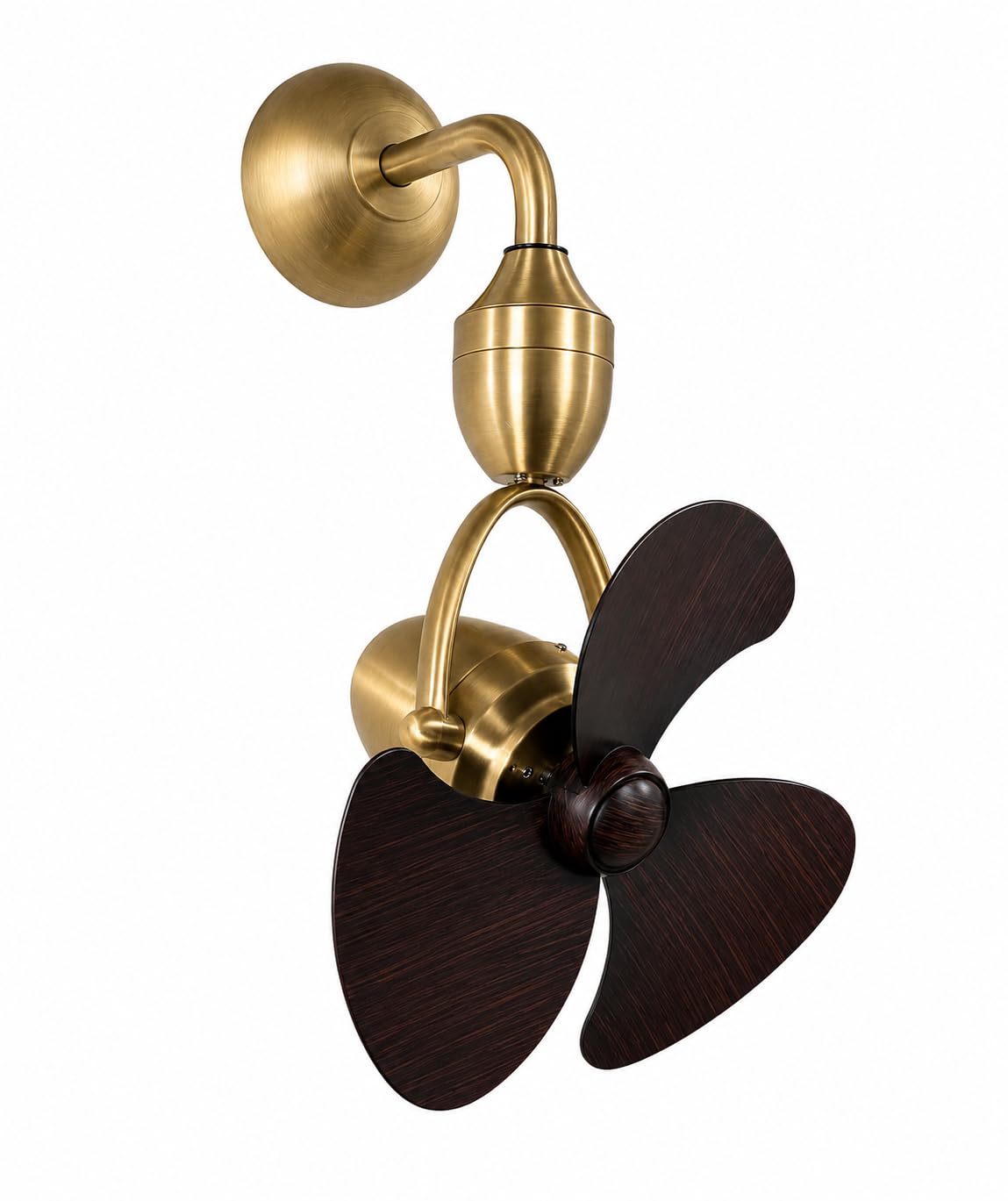 OLTAO Nova 14-Inch Designer Wall Premium Deluxe Fan with ABS Blades - Silent Operation & Oscillation- Wall and ceiling attachment included (Antique brushed gold)-image-29